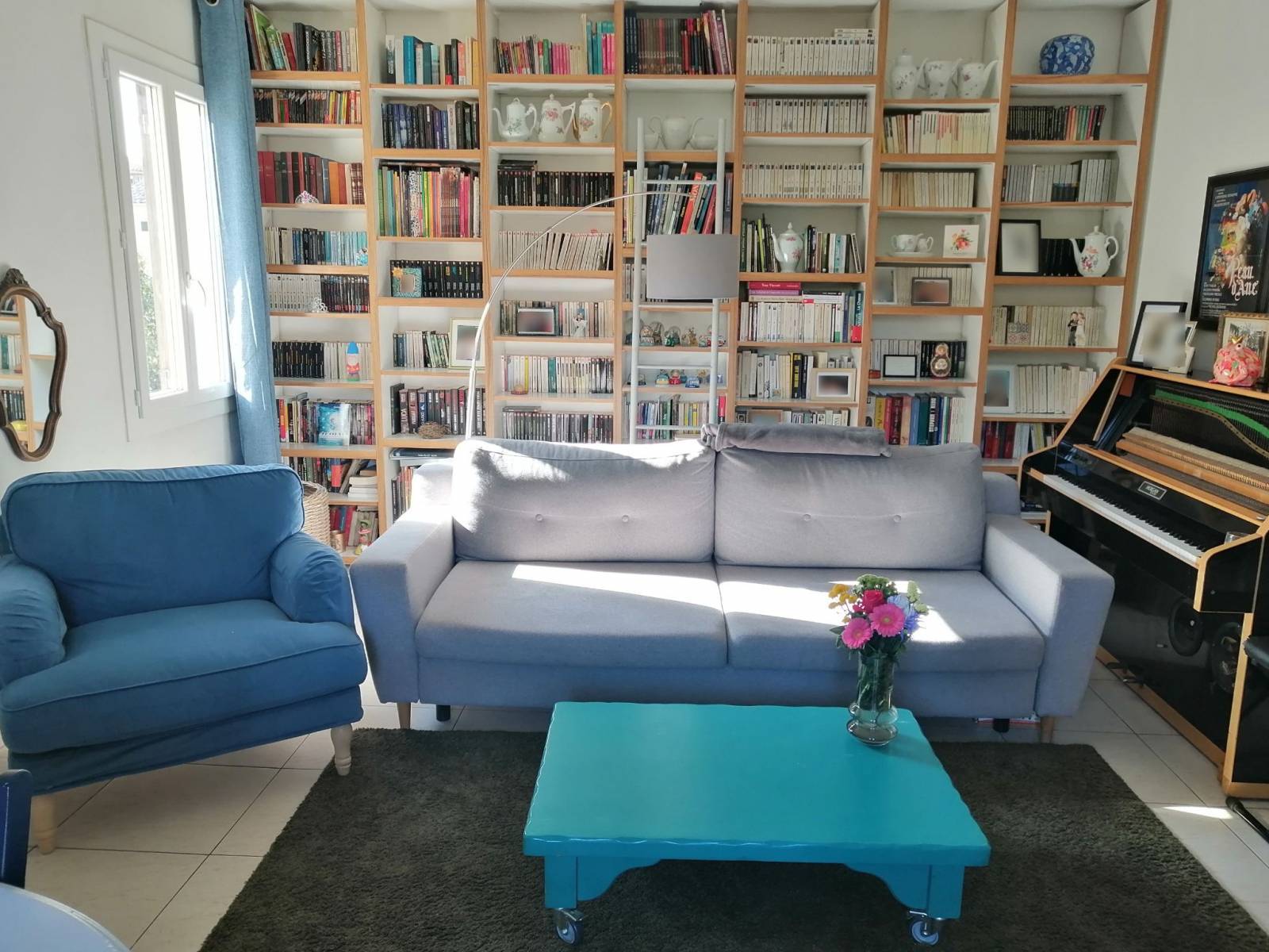 création de bibliothèque sur mesure pour un salon chez un particulier à Marseille 